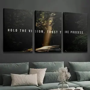 3 Modern Minimalist Artistic Wall Art Painting Set - Graphic Prints, Natural Scenes, Inspirational Quotes, Pine Wood Accents, Geometric Details, Home Decor (Set of 3), Minimal Wall Arts