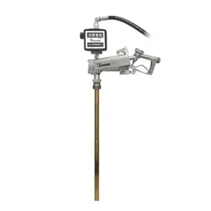 Wolflube Fuel kit – 12V – 15 gpm – For Diesel and Gasoline – with Manual Nozzle, Meter, Hose and Down Tube