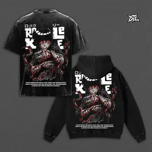 Rock Lee Anime Graphic Hoodie Sweatshirt T-Shirt, Vintage Washed  Streetwear, Hidden Leaf Village Ninja Aesthetic Merch, Heavyweight Cotton Retro Manga Tee, Gift for Anime Lovers, Men's Women's Unisex