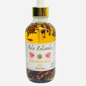 Organic Rose Glow Body Oil - Moisturizing Formula for All Skin Comfort and Skin Repair - Moisturizers, Skincare, Hydrating Gentle Moisture