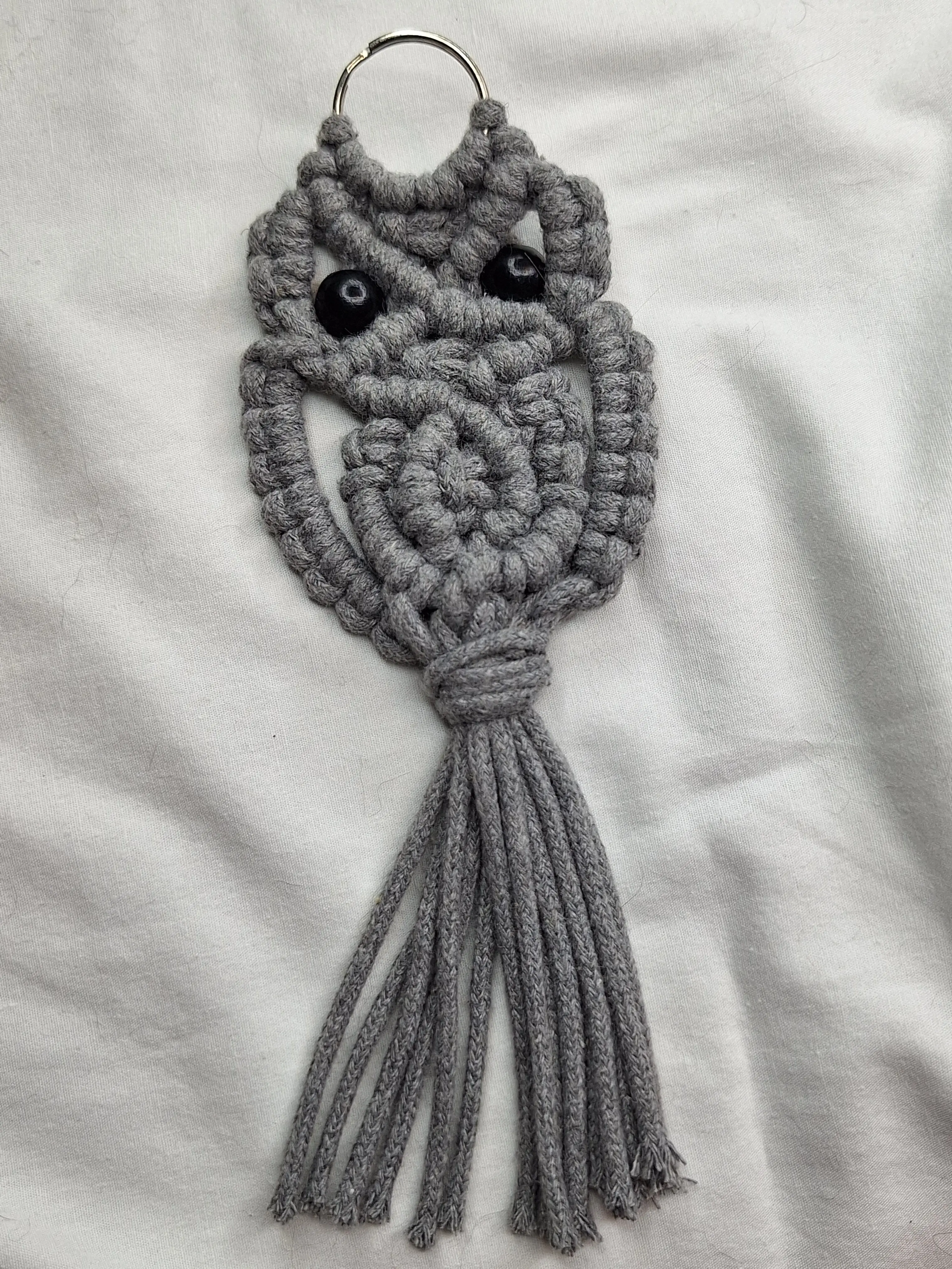 Wise Soul Macramé Owl Keychain