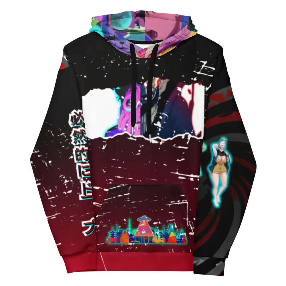 Anime Alien Hoodie Soft Unisex Fabric Fleece Comfy