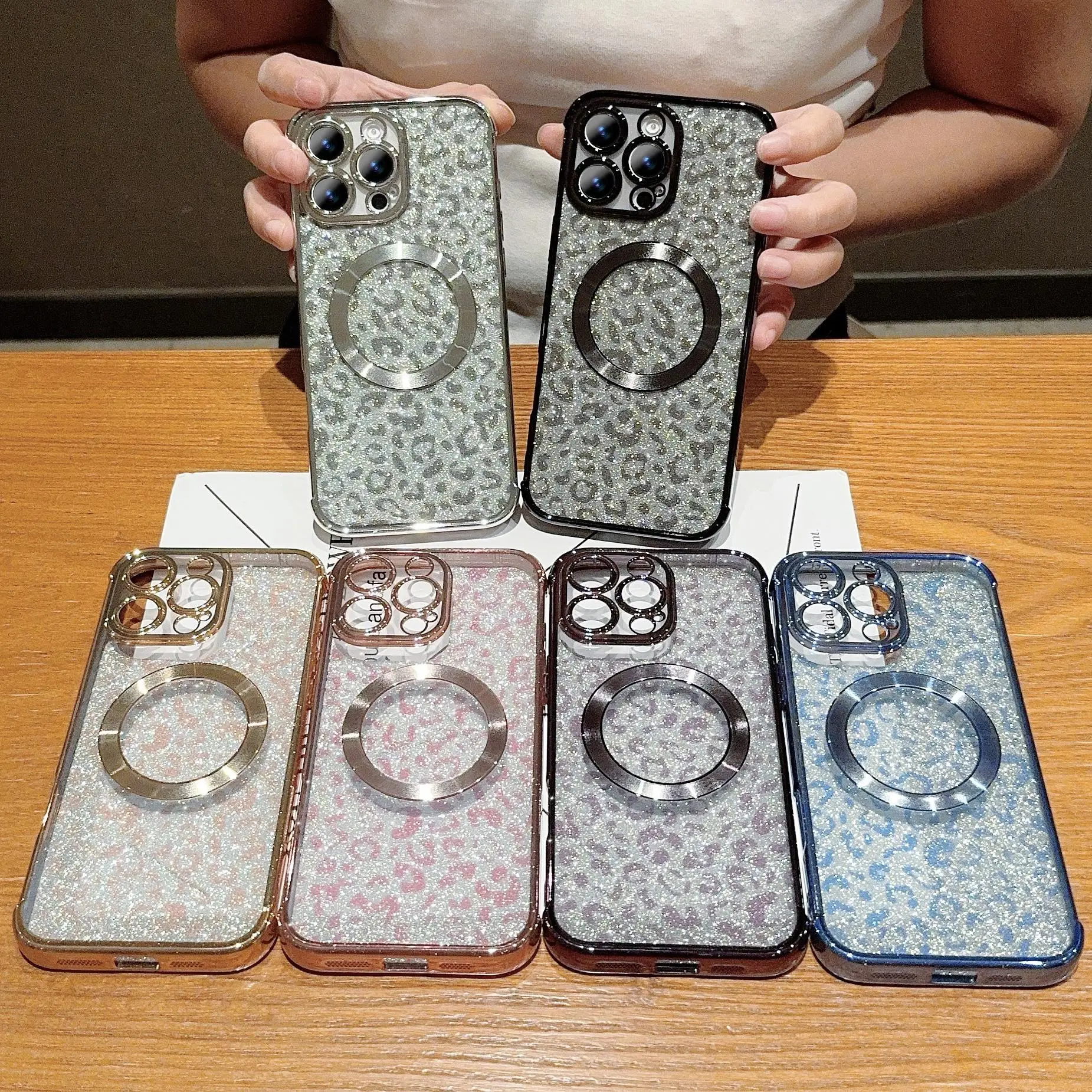 Magnetic Charging Phone Case with Lens Protector, Anti-drop Cellphone Protective Case, Total Protective Shockproof Mobile Phone Cover for iPhone 12 13