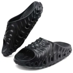 Shoeslocker Men's Recovery Slides - Ergonomic Sports Beach Slippers with Arch Support, Removable EVA Cushioned Insole, Non-Slip Breathable Post-Workout Footwear for Gym