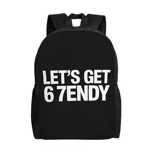1pc 1pcs Let's Get Sendy '67' Retro Laptop Bag Suitable for School & Office - Adjustable Strap, Zipper Closure, Washable Daypack with Sendy '67' Print, Casual Student Gift (Back to School), for Teenager