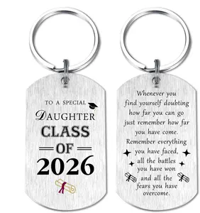Class of 2026 Graduation Gifts Basket for Him Her, Mens Womens Graduation Decorations, Personalized Graduate Keychain