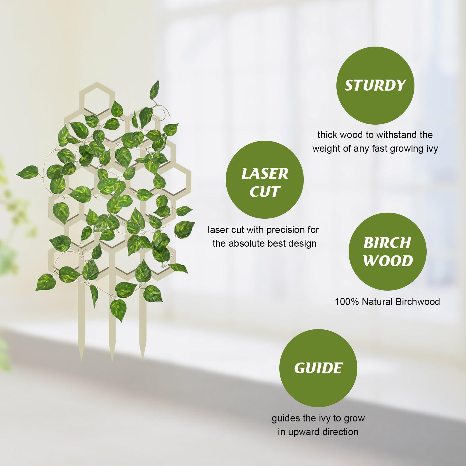 Garden plant trellis, household wooden geometric decorative support for flower arrangement and climbing vines,vines