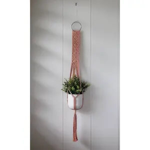 Macrame Plant Hanger - Amanda - Pale Pink