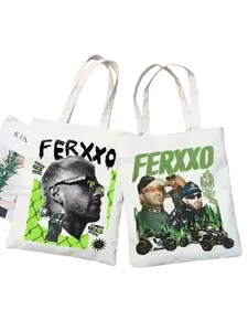 The Ferxxo Feid 90s Rapper Shopping Bag Shopper Eco Canvas Shopper Feid Ferxxo Bolsas De Tela Bag Shoping Reusable Sacolas