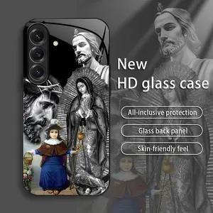 Suitable for [Galaxy S25] Jesus New stylish high quality glass protective case affordable anti-drop anti-fingerprint-888
