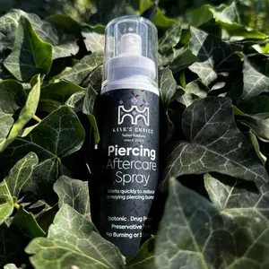 Kings Choice Piercing Sterile Saline Solution - Fine Mist Wound Wash Aftercare Spray - 120ml / 4.05 fl oz