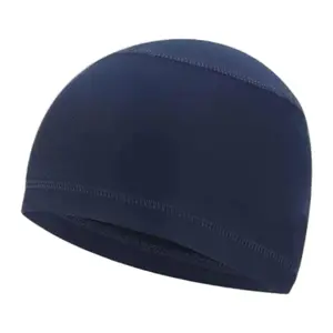 Skull Cap Liner Beanie Cooling Running Hat for Men and Women Sweatband Navy Blue Snapback