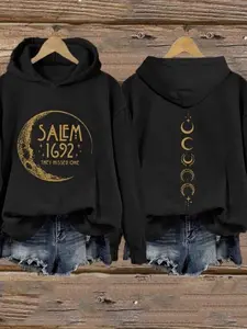 Salem 1692 They Missed One Witchy Hoodie Dark Academia Moon Phase Occult Aesthetic Shirt, Trendy Salem 1692 Witch History Hoodie