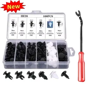 New Auto Fastener Clips Mixed Car Body Push Retainer Pin Rivet Bumper Door Trim Panel Fastener Kit.