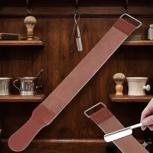Professional Leather Strop Kit for Razor, Knife Sharpening & Maintenance - Barber Straight Razor, Folding Knife, Kitchen Cutlery Honing Tool, Keeps Blades Sharp, Leather Stropping Belt