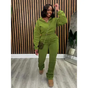 Women'sTwo-pieceZipperHalfCollarWaistCinchedFleeceSweatshirtTiedRopePants2025AutumnSculptedImpactShortstrackLoungeTracksuitsFitElegantGroomsmenTuxedoSolidCasualSetyogaThree-PieceOutfitwindbreakersuit