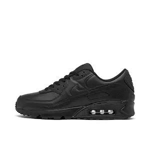 Men's Nike Air Max 90 LTR "Leather Triple Black" Black/Black-Black (CZ5594 001)