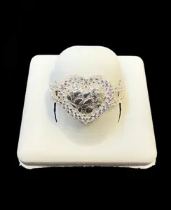 Heart Nugget Ring Silver