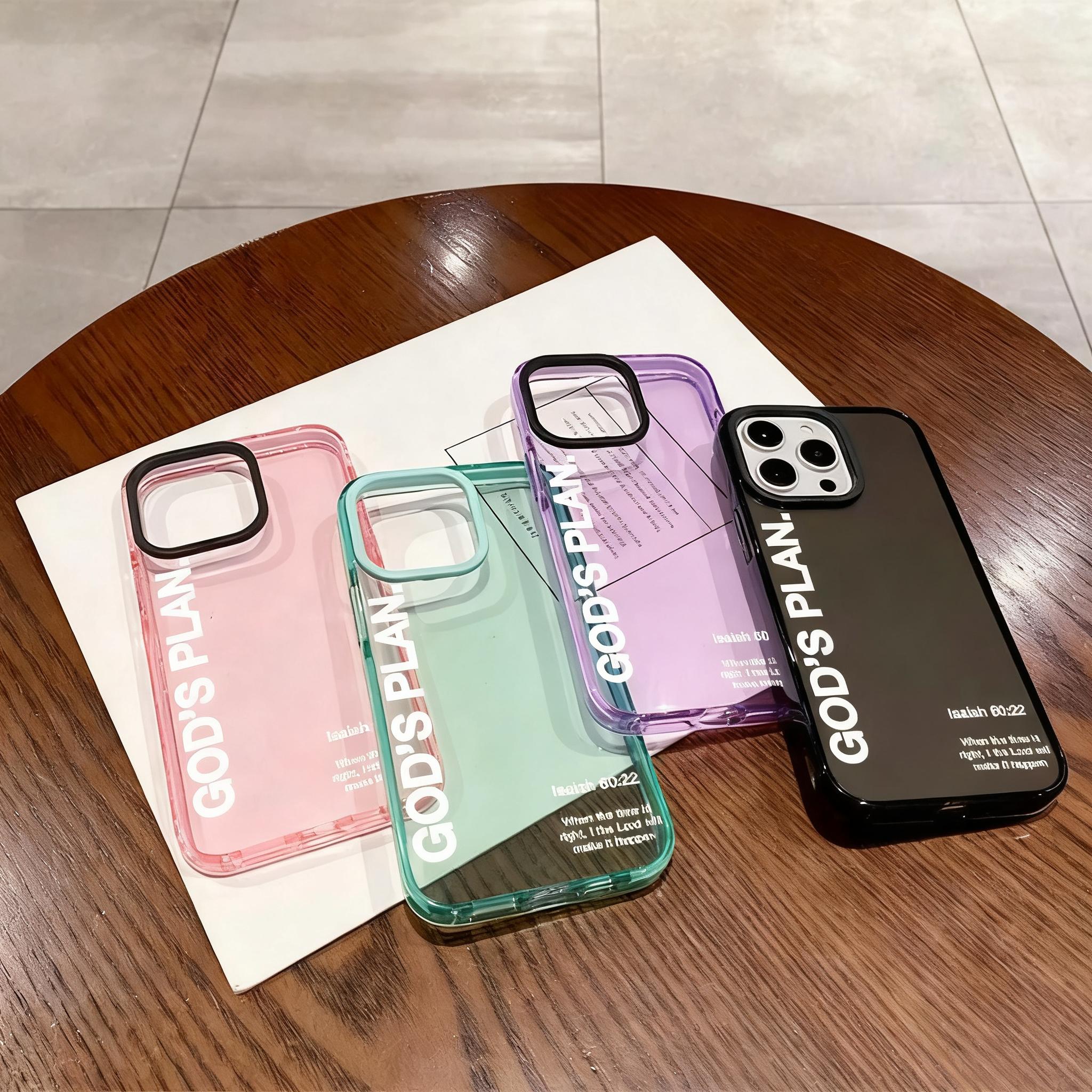 Christian Bible Verse God's Plan Faith Clear Shockproof TPU Case for iPhone 11-17 Pro Max, Protective Mobile Phone Cover for ip17promax stylish protection accessory