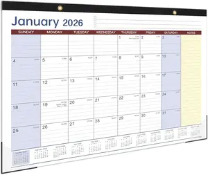 2026 Desk Calendar - Large Desk Calendar 2026, JAN 2026 - DEC 2026, Desk Pad Calendar, 17" x 12" Desk/Wall Calendar 2-in-1 with Notes, Corner Protector, Blocks