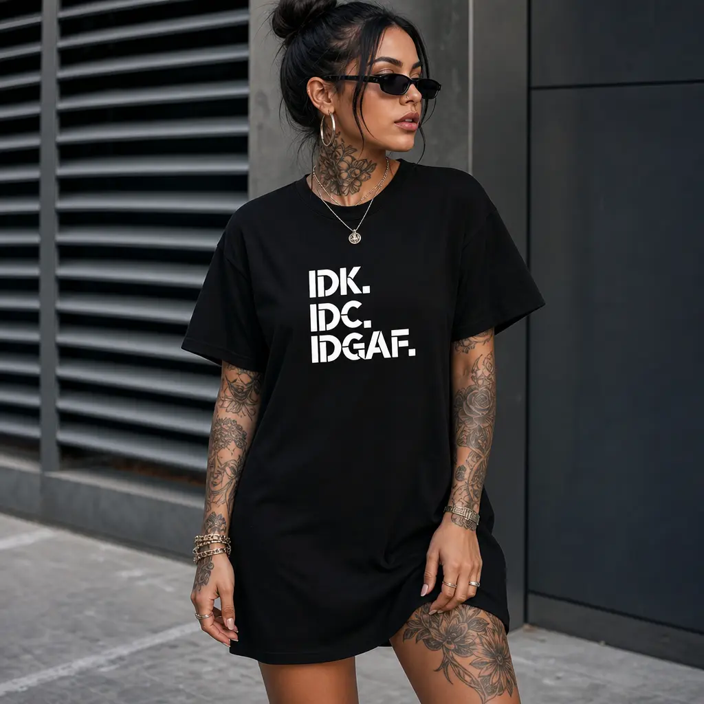 Oversized Black Graphic T Shirt Dress for Women Short Sleeve Comfy Loose Fit Casual Wear Suitable for Daily Outing Home Loungewear Vacation Trip Street Style Summer Fashion Outfit