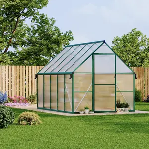 GAOMON 8X10 ft Polycarbonate Greenhouse with Aluminum Frame, Polycarbonate Greenhouse for Outdoors, Greenhouses with Ventilation and Rain Gutter, Aluminum Large Walk-in Greenhouses for Outside