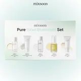 [mixsoon] Pure Glow Mini Essential Travel Gift Set | 5-Step Korean Skincare, K-Beauty Kit: Bean Cleansing Oil, Centella Foam, Centella Toner, Bean Essence & Bean Cream | Gift-Ready Box