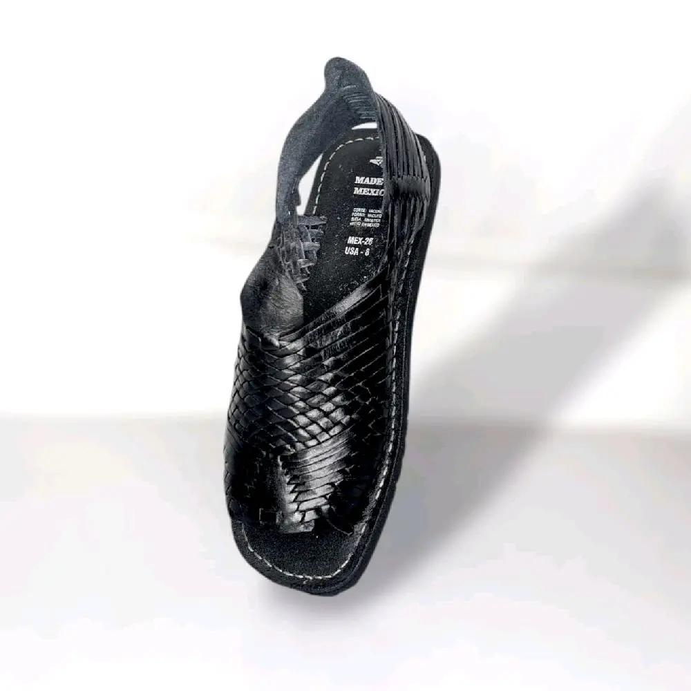 Men's Handmade Huaraches Sandals - Cow Hide Leather Construction, Flexible Slip-On Design, Ankle Strap, Artistic Unique Look for Summer Walking