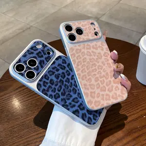 2026 New Glitter Leopard Print Luxury Case for iPhone 17 Pro Max 17 16 Pro Max 16 15 Pro Max 15 14 Pro Max 14 13 Pro Max 13, Upgrade to iPhone 17 Style, Precise Cutouts, Large Viewing Window, Shockproof, Protective, Anti-Drop, Anti-Scratch, Slim Cover