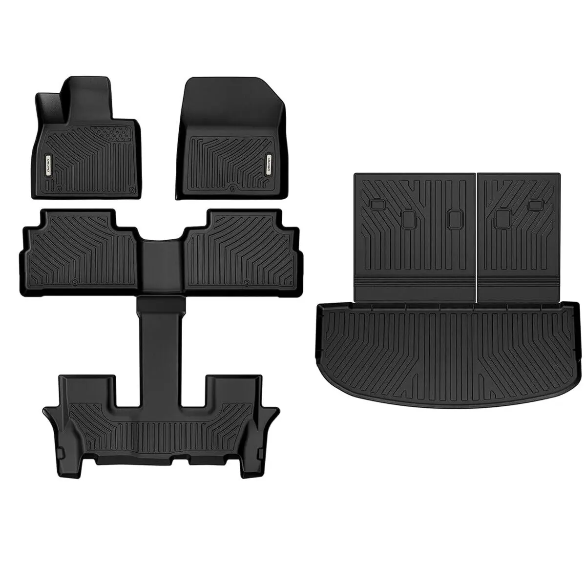 YITAMOTOR Floor Mats Cargo Liner W/Backrest Mat For 2020-2024 Kia Telluride 7&8 Seats TPE Mats