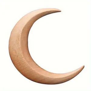 Wooden Moon Hair Stick - Carved Crescent Moon Hair Fork for Women - Stylish and Easy to Use Hair Accessory