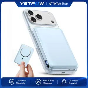 Magnetic Portable Charger, 10000mAh Wireless Power Bank with LED Display, 20W USB-C PD Fast Charging, Portable Phone Charger Compatible with MagSafe iPhone 17/16/15/14/13/12 Series，W12