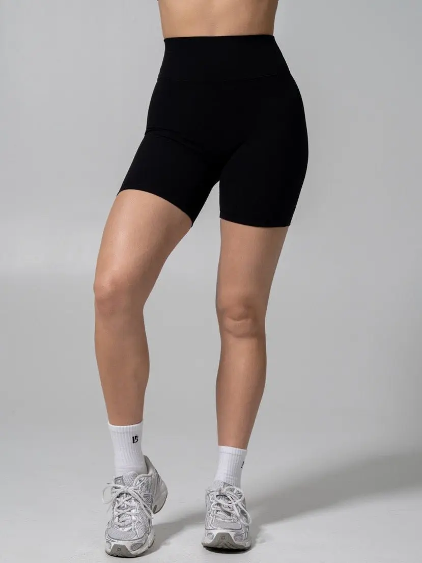 Legacy Short 6” - Onyx Black, High-Waisted Design, Comfortable Fit, Ideal for Active Lifestyle