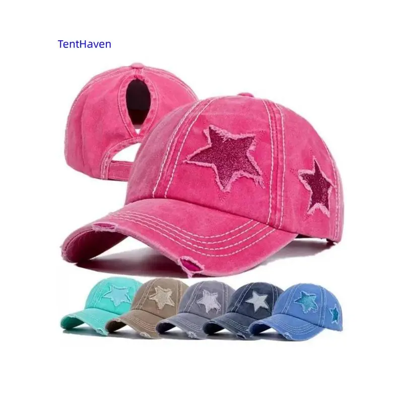Adjustable Star Decor Baseball Cap - Sun Protection Hat for Men & Women, Casual Outdoor Sports Daily Wear Hat, No