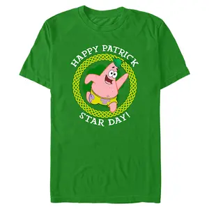 Men's SpongeBob SquarePants Happy Patrick Star Day T-Shirt