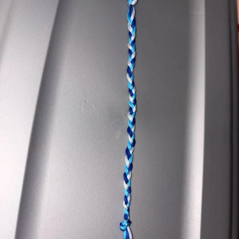 3 color braid anklet