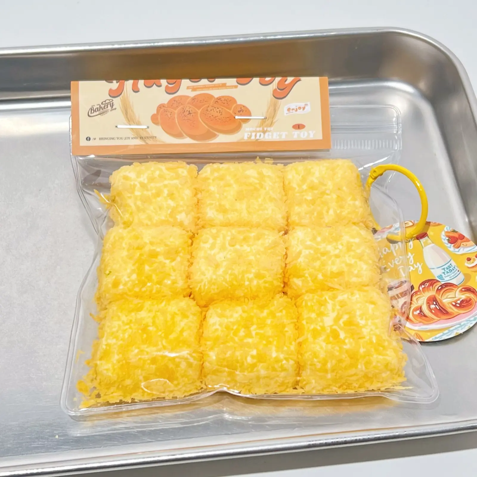 【Buy 3 Get 1 Free】Fried Mini Cubes Squishy Toys, Food-Grade Silicone Slow Rising Handmade Non-Toxic Soft Squeeze Sensory Toys with Thick Creamy Slime Texture for Stress Relief