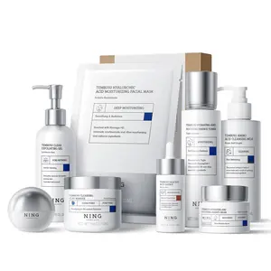 NING DERMOLOGIE Singapore Tembusu Essence Skincare Gift Set|Amino Acid Cleanser+Cleansing Clay Mask+Exfoliating Gel+BesagerasiaSC Essence Toner + Anti-Wrinkle Essence Cream + Salicylic Acid Serum + Firming Eye Cream + Hyaluronic Acid Mask (10 Sheets)