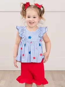 Star Pride Striped Ruffle Outfit
