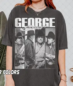 Comfort Colors George Strait Vintage Shirt, Country Music Graphic Tee, Retro Cowboy Western T-Shirt, Classic Country Singer Fan Gift