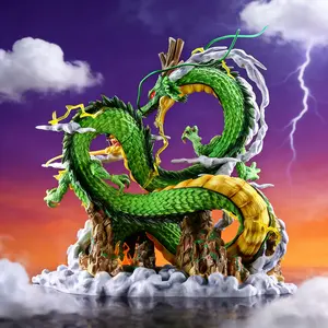 New 24CM Green PVC Dragon Sculpture with Detailed Base Collectible Figurine for Home Decoration & Christmas Gift Unique Collectible Figures - Statues