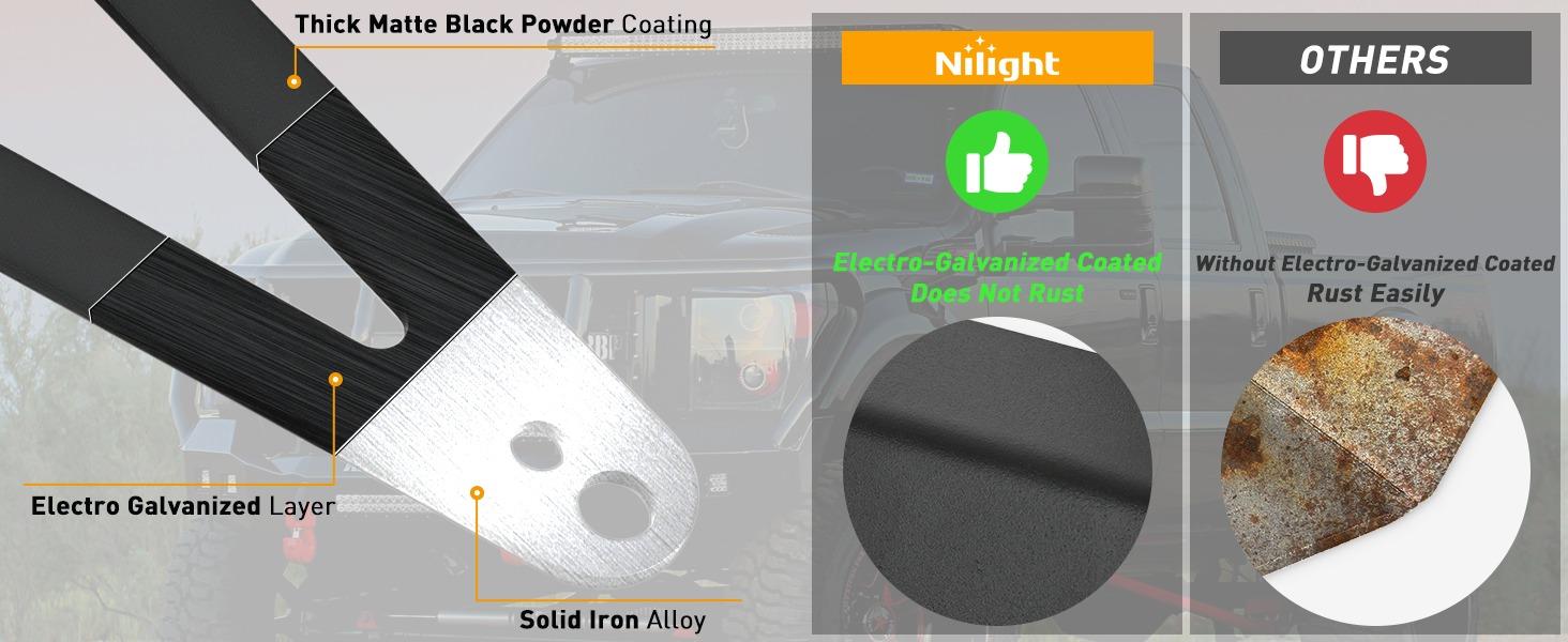 Nilight 52 inch LED Light Bar Bracket Mounting Upper Windshield Roof Cab Brackets Compatible with Ford F250 F350 4WD 2WD 1999-2015