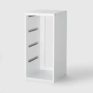 Brightroom 4 Shelves Cube Organizer Storage Stackable Modular Bins 13" White