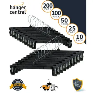Pant & Skirt Hangers with Pinch Clips 14"