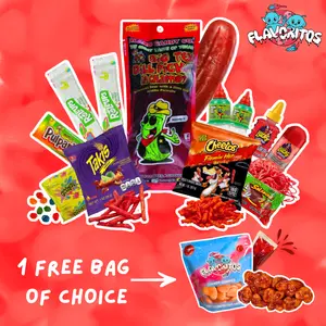 Flavoritos, Big Texas Chamoy Pickle Kits With a Free Flavoritos Bag Fruit Powder
