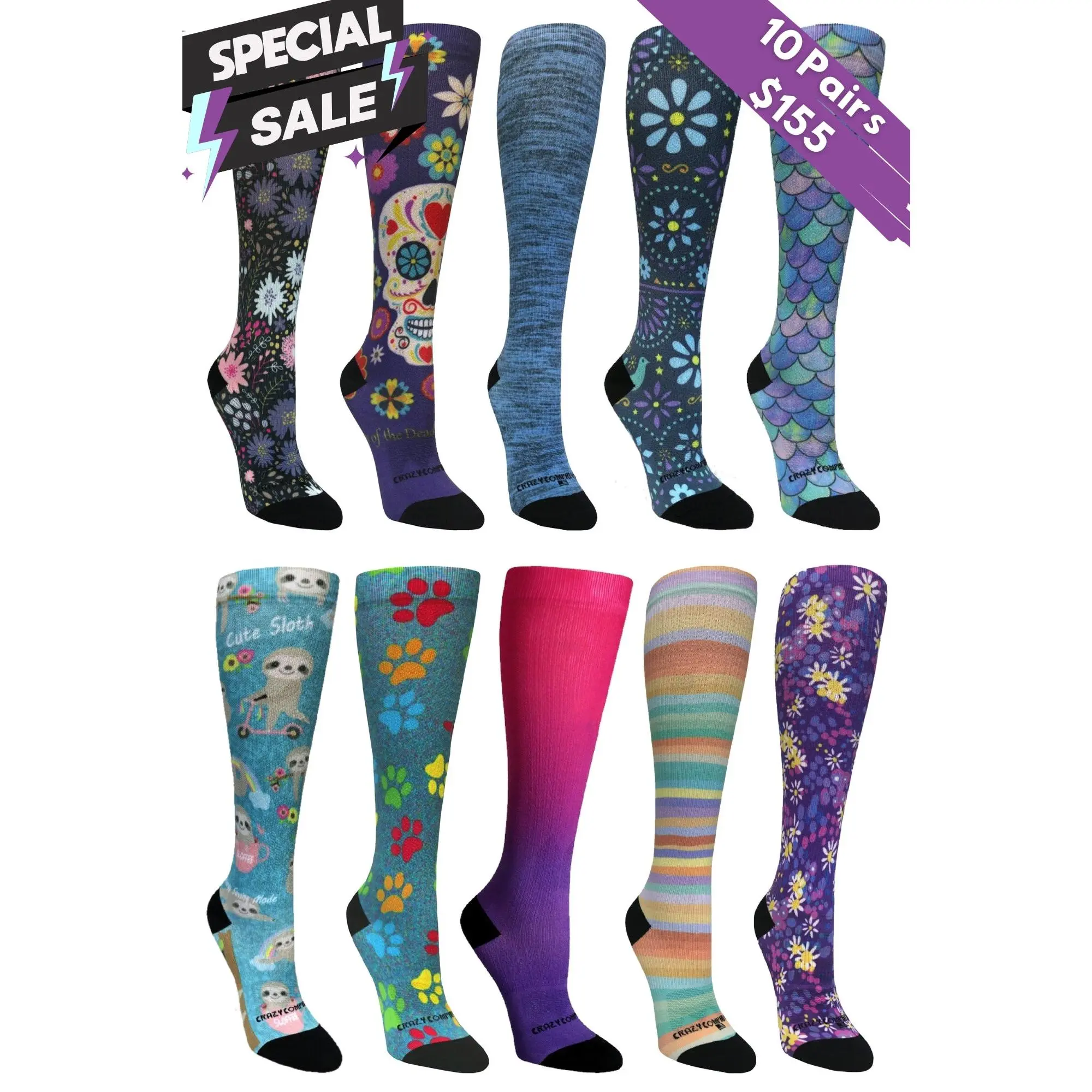 Daily Deals - 10 Pairs Best Seller - (Standard & Extra Wide)