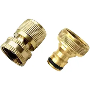 Hardware supplies 1 Set 3/4 Inch Garden Hose Quick Connector, Garden Hose Fitting Quick Connector, No-Leak Water Hose Male and Female Garden Hose Fitting Quick Connector
