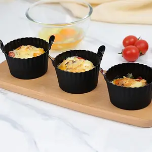 Silicone Egg Cups for Air Fryer, Non-Stick Silicone Baking Molds, Set of 6, Kitchen Cooking Tools, Home Use, Pancake Pans