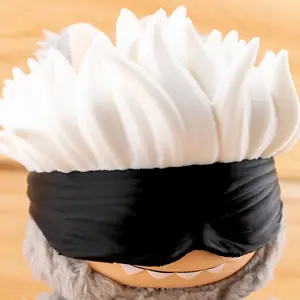 Collectible Anime Face mask with white hair for plush toy