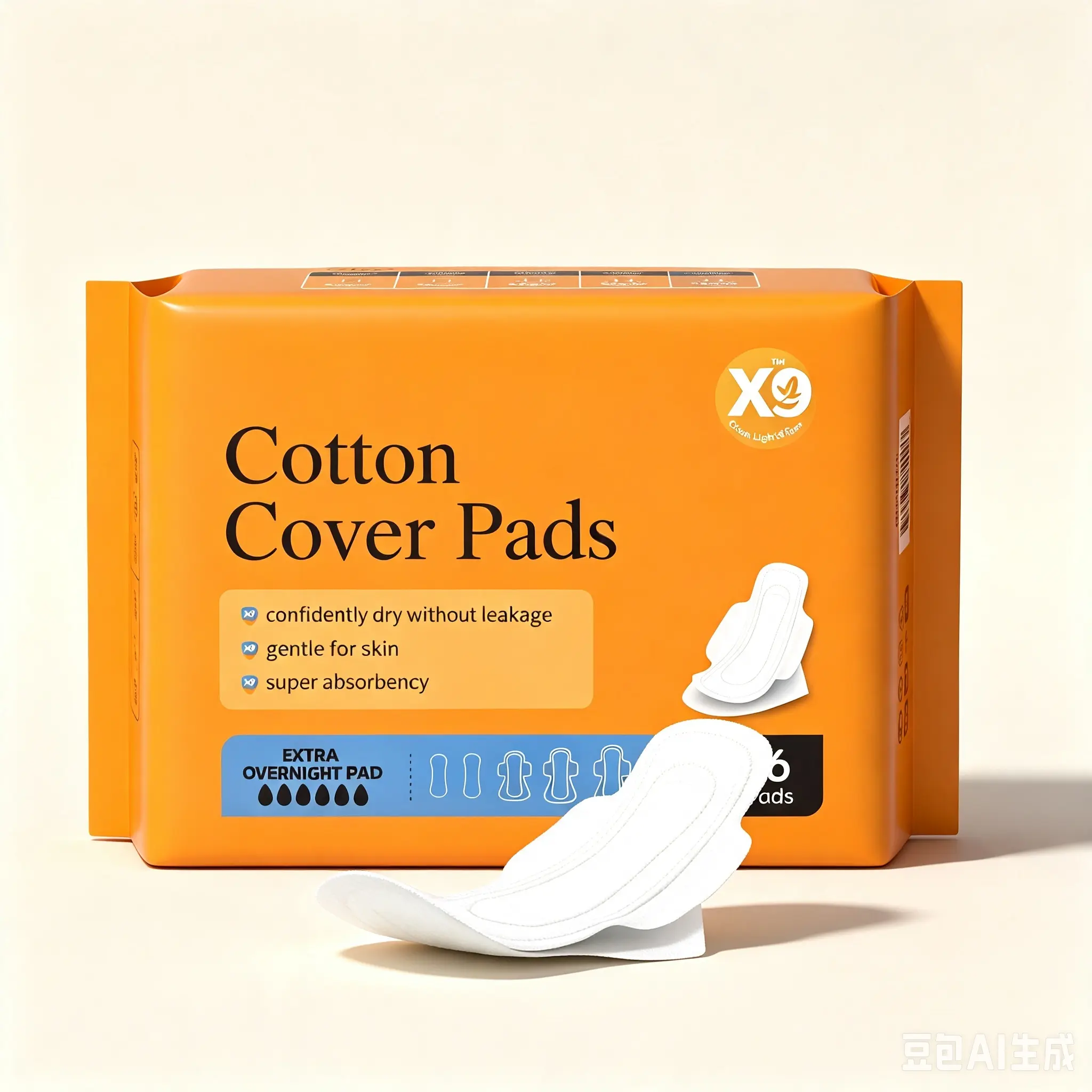 Soft Cotton Cover Period Pads for Women, Fragrance Free Sanitary Napkins, Multiple Sizes Regular / Super / Overnight & Panty Liners